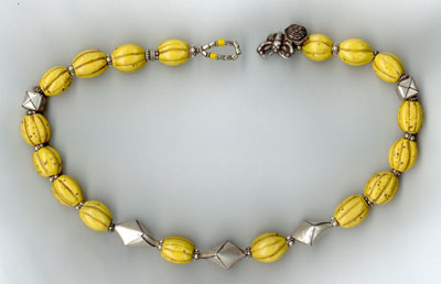 Ancient Jatim Glass Beads, Indonesia with Antique Chinese Silver and Thai Silver Ancient Jatim Glass Beads, Indonesia with Antique Chinese Silver and Thai Silver
