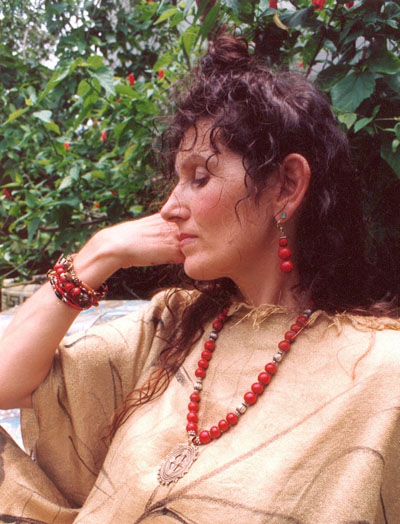 Rachael Clearfield wearing Signature Noel Necklace and Bracelets, Florida 1980's Rachael Clearfield wearing Signature Noel Necklace and Bracelets, Florida 1980's